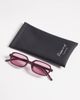 Reclaimed Vintage Reclaimed Vintage square sunglasses with red lens in burgundy - 3