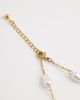 Reclaimed Vintage Reclaimed Vintage stainless steel drop bracelet with blue stone and pearl-Multi - 3