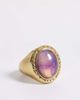 Reclaimed Vintage Reclaimed Vintage stainless steel gem stone ring in gold - 1