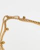 Reclaimed Vintage Reclaimed Vintage stainless steel waterproof 2 row necklace with pedant in gold - 3