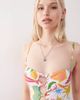 Reclaimed Vintage Reclaimed Vintage swimsuit with beads and cutout detail in vacation ocean print-Multi - 4