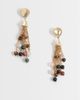 Reclaimed Vintage Reclaimed Vintage tassel earrings in gold with multi semi precious beads - 1