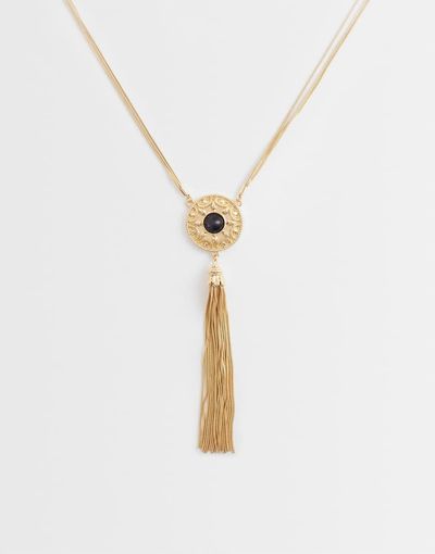 Reclaimed Vintage Reclaimed Vintage tassel longline pendant necklace in gold tone