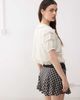 Reclaimed Vintage Reclaimed Vintage tea top with lace inserts and collar-White - 4