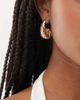 Reclaimed Vintage Reclaimed Vintage teardrop chubby shell hoop earrings in gold - 1