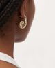 Reclaimed Vintage Reclaimed Vintage teardrop chubby shell hoop earrings in gold - 2