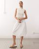 Reclaimed Vintage Reclaimed Vintage textured jersey and lace slash neck tank top and matching scarf in cream-White - 2