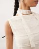 Reclaimed Vintage Reclaimed Vintage textured jersey and lace slash neck tank top and matching scarf in cream-White - 4