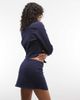 Reclaimed Vintage Reclaimed Vintage tie detail skort in navy - part of a set-Multi - 4
