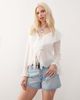 Reclaimed Vintage Reclaimed Vintage tie front boho blouse with ruffles in white - 1