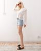 Reclaimed Vintage Reclaimed Vintage tie front boho blouse with ruffles in white - 2