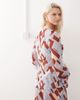 Reclaimed Vintage Reclaimed Vintage tie front sheer beach top in geo print-Multi - 4