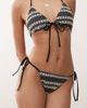 Reclaimed Vintage Reclaimed Vintage tie side bikini bottom in black and white crochet-Multi - 1