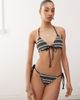 Reclaimed Vintage Reclaimed Vintage tie side bikini bottom in black and white crochet-Multi - 3