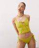 Reclaimed Vintage Reclaimed Vintage tie side bikini bottom in green paisley texture-Multi - 1