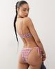 Reclaimed Vintage Reclaimed Vintage tie side bikini bottom in pink seersucker gingham - 3