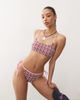 Reclaimed Vintage Reclaimed Vintage tie side bikini bottom in pink seersucker gingham - 4