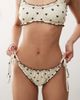 Reclaimed Vintage Reclaimed Vintage tie side bikini bottom with frills in chocolate heart print-Neutral - 2