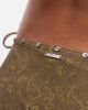 Reclaimed Vintage Reclaimed Vintage tie side bikini bottom with studs in green paisley print-Multi - 3