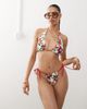 Reclaimed Vintage Reclaimed Vintage tie side bikini bottoms in hand-drawn bright floral print-Multi - 2