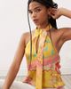 Reclaimed Vintage Reclaimed Vintage top with scarf detail in yellow floral print-Multi - 1