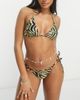 Reclaimed Vintage Reclaimed Vintage triangle bikini bottom in animal print-Multi - 2