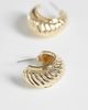Reclaimed Vintage Reclaimed Vintage twisted chunky hoops in gold - 4