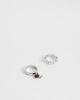 Reclaimed Vintage Reclaimed Vintage two pack of star rings-Silver - 1
