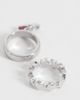 Reclaimed Vintage Reclaimed Vintage two pack of star rings-Silver - 3