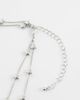Reclaimed Vintage Reclaimed Vintage two row star chain necklace in silver - 3