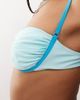 Reclaimed Vintage Reclaimed Vintage underwire bikini top with contrast binding in blue - 3
