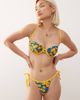 Reclaimed Vintage Reclaimed Vintage underwire bikini top with contrast binding in fruity lemon print-Multi - 1