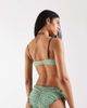 Reclaimed Vintage Reclaimed Vintage underwire bikini top with frill layer in brown and green polka dots-Multi - 4
