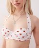 Reclaimed Vintage Reclaimed Vintage underwire bikini top with seam details in retro heart print-Multi - 2