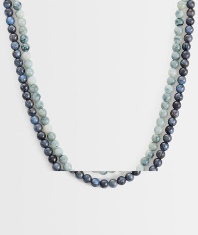 Reclaimed Vintage Reclaimed Vintage Unisex 2-pack beaded necklaces in blue-Multi