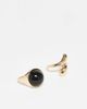 Reclaimed Vintage Reclaimed Vintage Unisex 2-pack wraparound rings with faux black stone in gold - 1