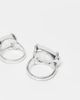Reclaimed Vintage Reclaimed Vintage Unisex 2 ring pack with faux stones in silver tone-Multi - 3