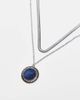 Reclaimed Vintage Reclaimed Vintage unisex 2 row necklace with blue stone in silver - 2