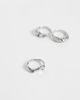 Reclaimed Vintage Reclaimed Vintage unisex 3 pack of molten rings in silver - 3