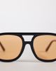 Reclaimed Vintage Reclaimed Vintage unisex aviator sunglasses with orange lens in black - 2
