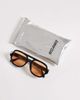 Reclaimed Vintage Reclaimed Vintage unisex aviator sunglasses with orange lens in black - 3
