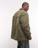 Reclaimed Vintage Reclaimed Vintage unisex contrast toggle waist green jacket - 4