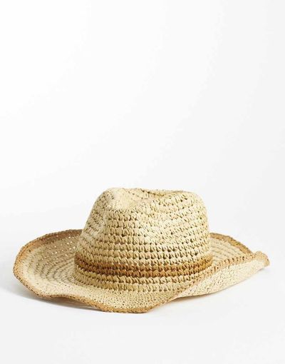 Reclaimed Vintage Reclaimed Vintage unisex cowboy hat in beige and brown