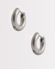 Reclaimed Vintage Reclaimed Vintage unisex everyday matte silver hoop earrings - 1