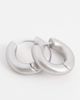 Reclaimed Vintage Reclaimed Vintage unisex everyday matte silver hoop earrings - 3