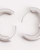 Reclaimed Vintage Reclaimed Vintage unisex everyday matte silver hoop earrings - 4