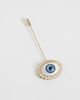 Reclaimed Vintage Reclaimed Vintage Unisex eye lapel pin brooch-Gold - 1