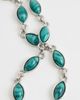 Reclaimed Vintage Reclaimed Vintage Unisex Faux Moss Agate Chain Link Necklace in Silver - 3
