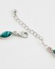 Reclaimed Vintage Reclaimed Vintage Unisex Faux Moss Agate Chain Link Necklace in Silver - 4