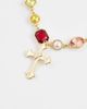 Reclaimed Vintage Reclaimed Vintage unisex gem stone choker necklace with faux pearl detail in gold - 3